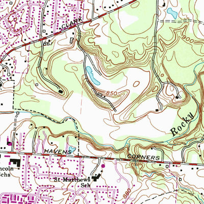 United States Geological Survey New Albany, OH (1966, 24000-Scale) digital map