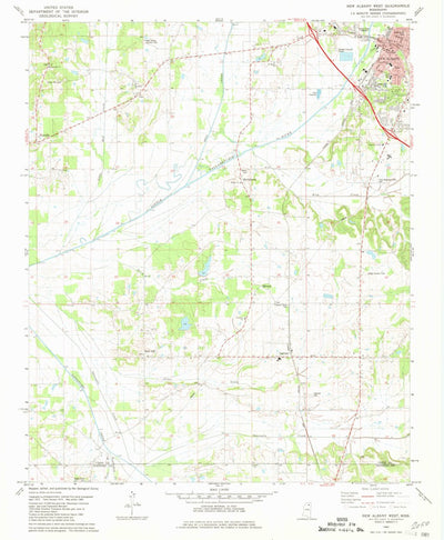 United States Geological Survey New Albany West, MS (1980, 24000-Scale) digital map