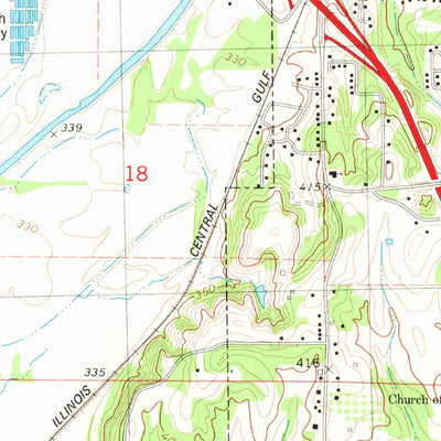 United States Geological Survey New Albany West, MS (1980, 24000-Scale) digital map