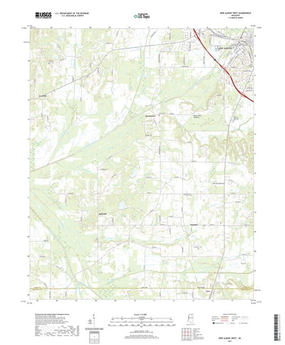 United States Geological Survey New Albany West, MS (2021, 24000-Scale) digital map