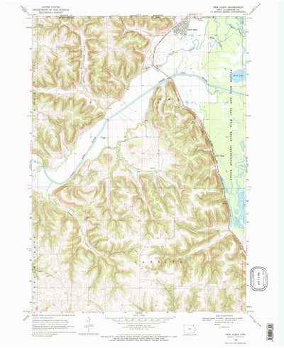 United States Geological Survey New Albin, IA (1968, 24000-Scale) digital map