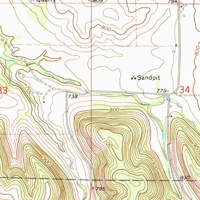 United States Geological Survey New Albin, IA (1968, 24000-Scale) digital map