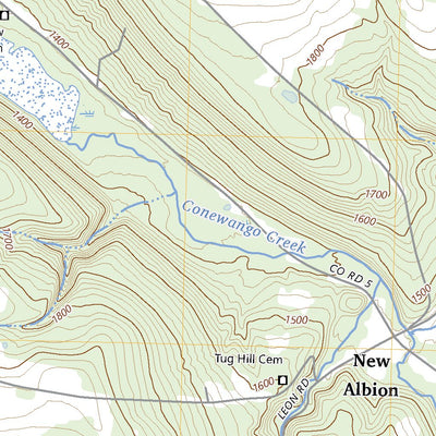 United States Geological Survey New Albion, NY (2023, 24000-Scale) digital map