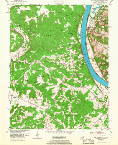 United States Geological Survey New Amsterdam, IN-KY (1950, 24000-Scale) digital map