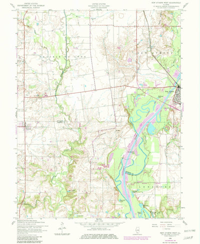 United States Geological Survey New Athens West, IL (1954, 24000-Scale) digital map