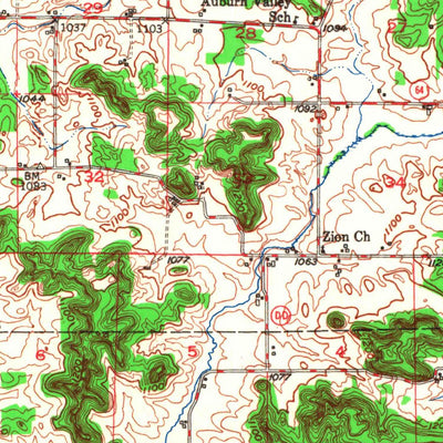 United States Geological Survey New Auburn, WI (1949, 62500-Scale) digital map