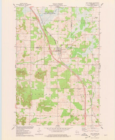 United States Geological Survey New Auburn, WI (1975, 24000-Scale) digital map