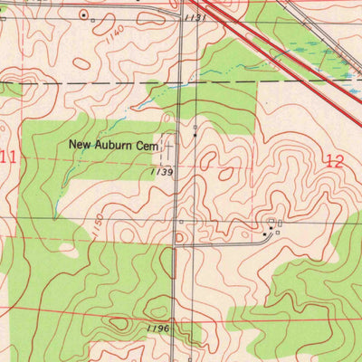 United States Geological Survey New Auburn, WI (1975, 24000-Scale) digital map