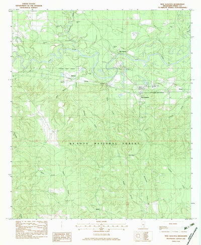 United States Geological Survey New Augusta, MS (1983, 24000-Scale) digital map