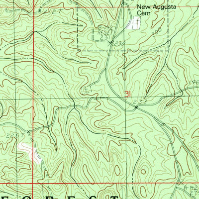 United States Geological Survey New Augusta, MS (1983, 24000-Scale) digital map