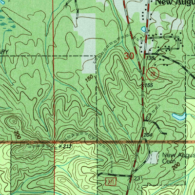 United States Geological Survey New Augusta, MS (2000, 24000-Scale) digital map