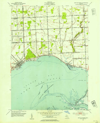 United States Geological Survey New Baltimore, MI (1952, 24000-Scale) digital map