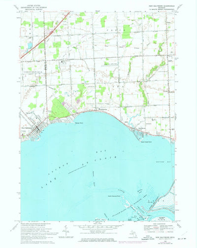 United States Geological Survey New Baltimore, MI (1968, 24000-Scale) digital map