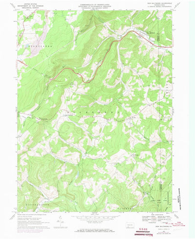 United States Geological Survey New Baltimore, PA (1967, 24000-Scale) digital map