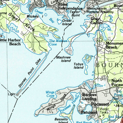 United States Geological Survey New Bedford, MA (1986, 100000-Scale) digital map
