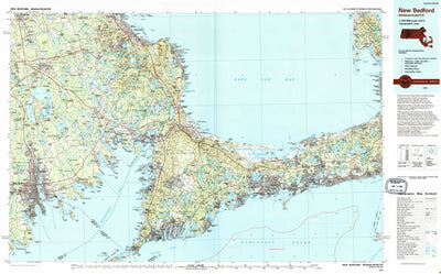 United States Geological Survey New Bedford, MA (1994, 100000-Scale) digital map