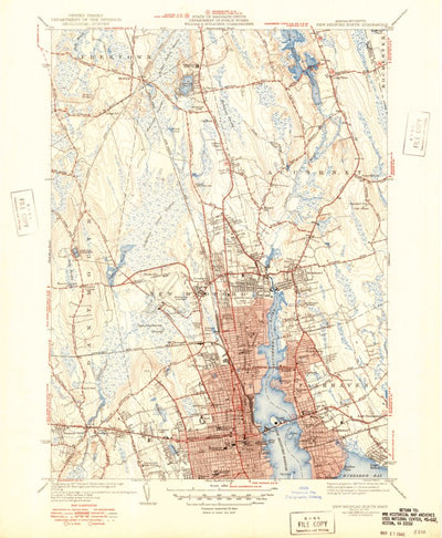 United States Geological Survey New Bedford North, MA (1941, 31680-Scale) digital map