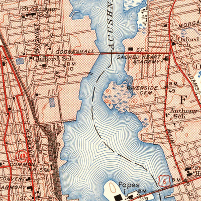 United States Geological Survey New Bedford North, MA (1941, 31680-Scale) digital map