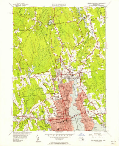 United States Geological Survey New Bedford North, MA (1948, 24000-Scale) digital map