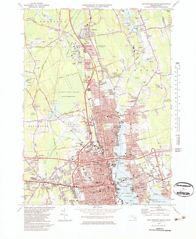 United States Geological Survey New Bedford North, MA (1979, 25000-Scale) digital map