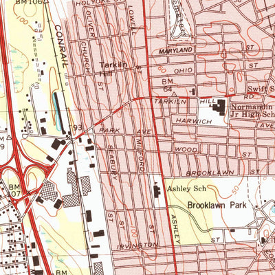 United States Geological Survey New Bedford North, MA (1979, 25000-Scale) digital map
