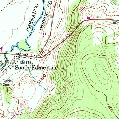 United States Geological Survey New Berlin North, NY (1943, 24000-Scale) digital map