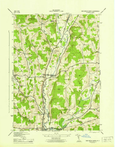 United States Geological Survey New Berlin North, NY (1945, 31680-Scale) digital map