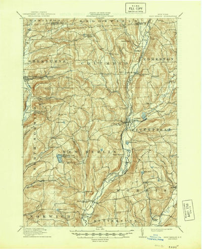 United States Geological Survey New Berlin, NY (1912, 62500-Scale) digital map
