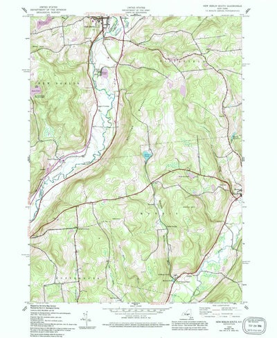 United States Geological Survey New Berlin South, NY (1943, 24000-Scale) digital map