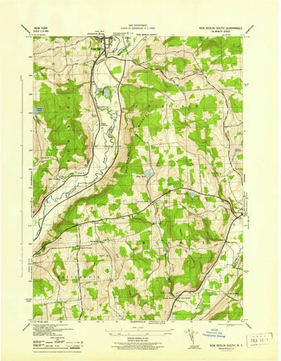 United States Geological Survey New Berlin South, NY (1945, 31680-Scale) digital map