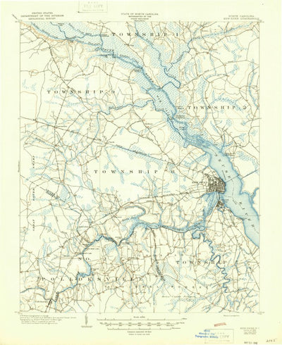 United States Geological Survey New Bern, NC (1903, 62500-Scale) digital map