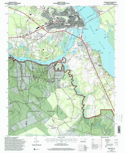United States Geological Survey New Bern, NC (1994, 24000-Scale) digital map