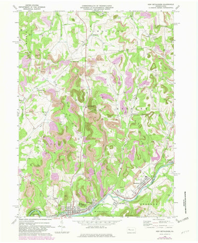 United States Geological Survey New Bethlehem, PA (1969, 24000-Scale) digital map