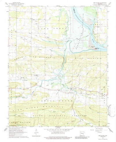 United States Geological Survey New Blaine, AR (1962, 24000-Scale) digital map