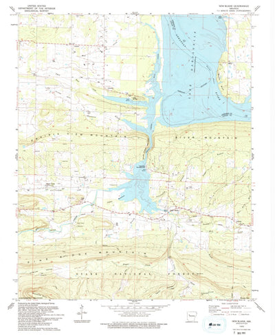 United States Geological Survey New Blaine, AR (1993, 24000-Scale) digital map