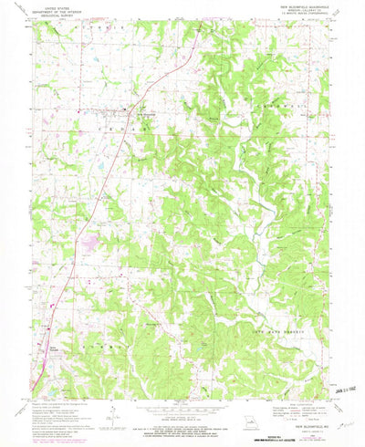 United States Geological Survey New Bloomfield, MO (1969, 24000-Scale) digital map