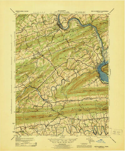 United States Geological Survey New Bloomfield, PA (1943, 62500-Scale) digital map