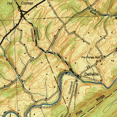 United States Geological Survey New Bloomfield, PA (1943, 62500-Scale) digital map