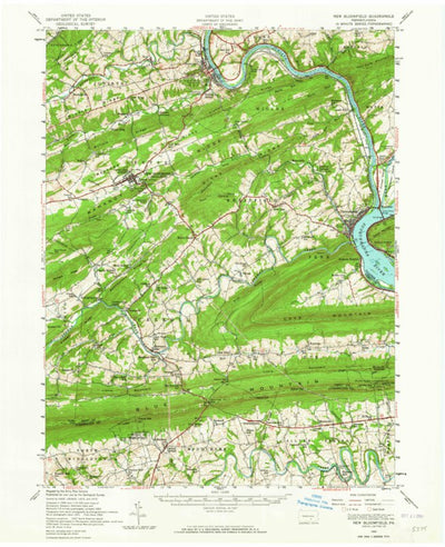 United States Geological Survey New Bloomfield, PA (1952, 62500-Scale) digital map