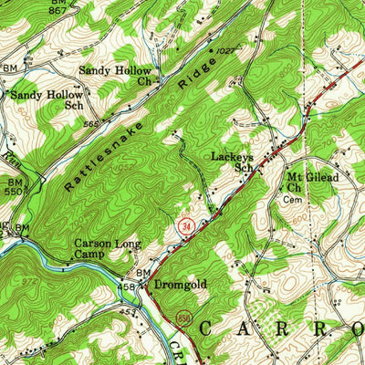 United States Geological Survey New Bloomfield, PA (1952, 62500-Scale) digital map