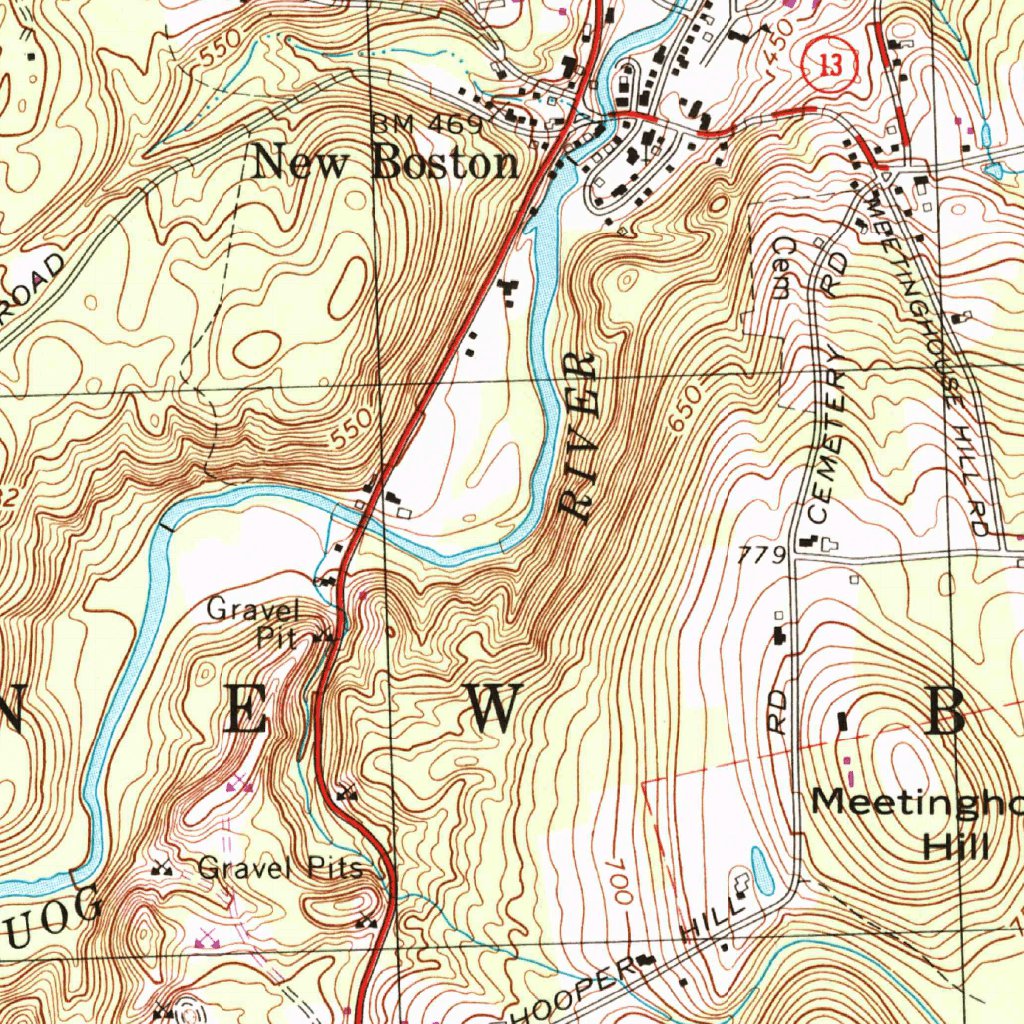 Nh Map In Depth New Boston, NH (1995, 24000-Scale) Map by United States Geological ...