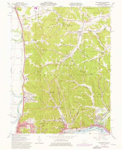 United States Geological Survey New Boston, OH-KY (1961, 24000-Scale) digital map