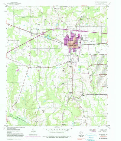 United States Geological Survey New Boston, TX (1954, 24000-Scale) digital map