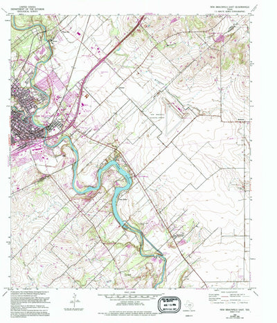 United States Geological Survey New Braunfels East, TX (1958, 24000-Scale) digital map