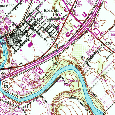 United States Geological Survey New Braunfels East, TX (1958, 24000-Scale) digital map