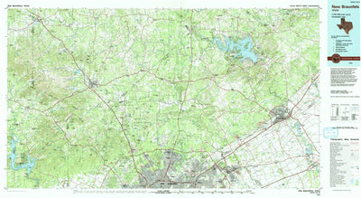 United States Geological Survey New Braunfels, TX (1992, 100000-Scale) digital map