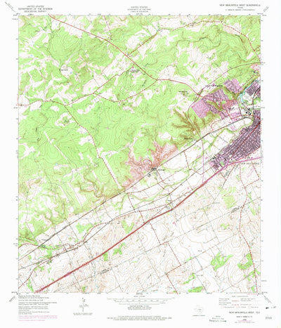 United States Geological Survey New Braunfels West, TX (1958, 24000-Scale) digital map