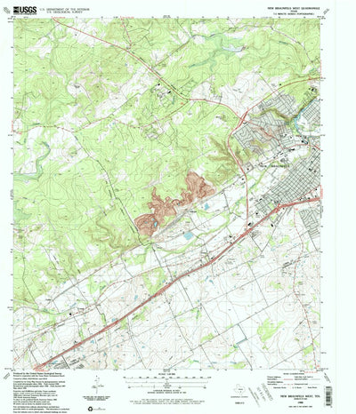 United States Geological Survey New Braunfels West, TX (1988, 24000-Scale) digital map