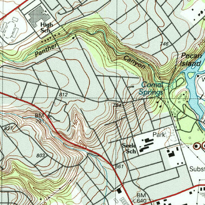 United States Geological Survey New Braunfels West, TX (1988, 24000-Scale) digital map