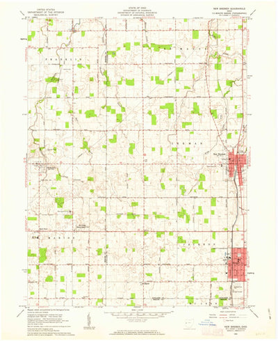 United States Geological Survey New Bremen, OH (1961, 24000-Scale) digital map